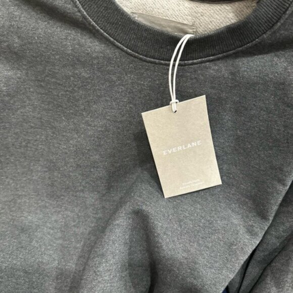NWT Everlane Men's Gray The Track Crewneck Sweatshirt Size Small - Picture 3 of 8